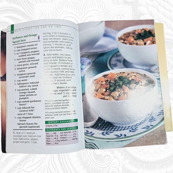 Vintage Cook Booklet 2003 Diabetic Cooking Quick & Easy for 1 or 2 People Diet - Picture 5 of 12